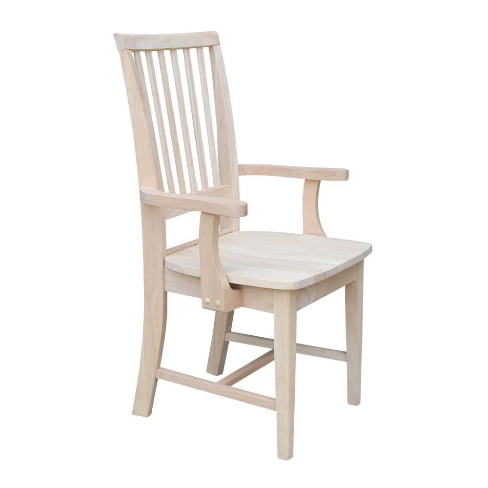 Mission Side Chair With Arms, Unfinished. Picture 9