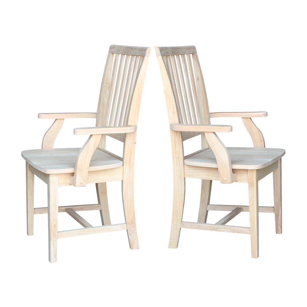 Mission Side Chair With Arms, Unfinished. Picture 6