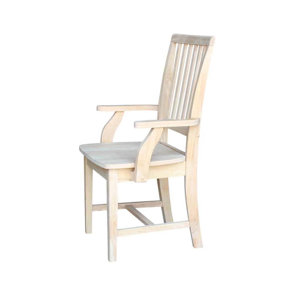 Mission Side Chair With Arms, Unfinished. Picture 8