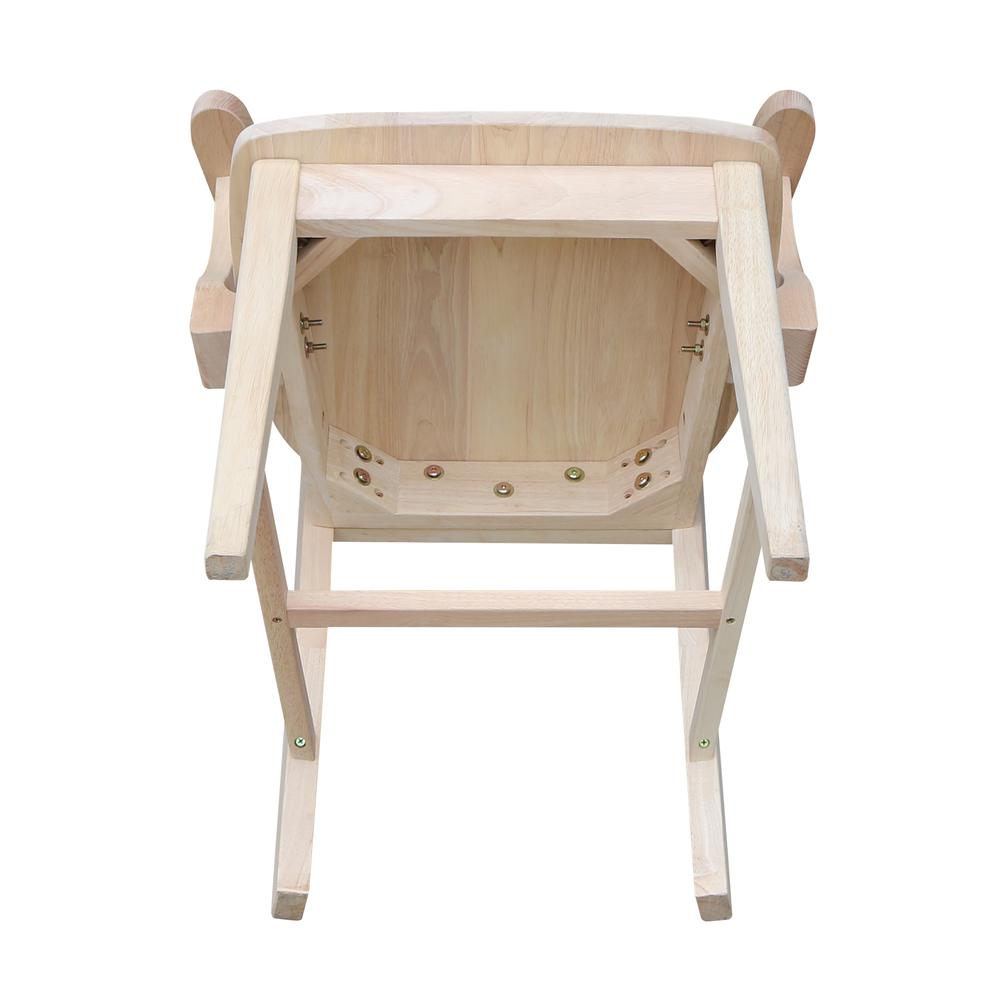 Mission Side Chair With Arms, Unfinished. Picture 10