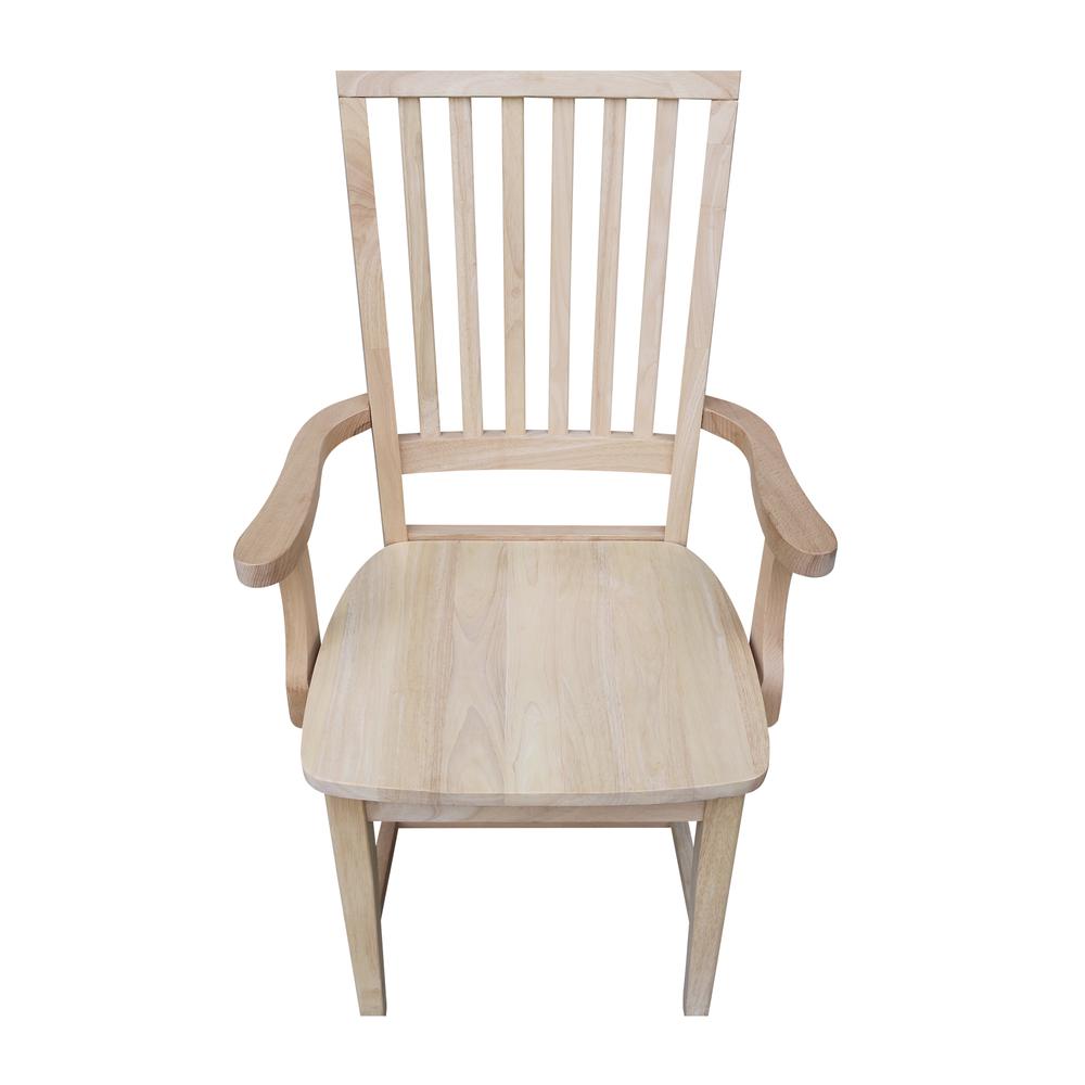 Mission Side Chair With Arms, Unfinished. Picture 11