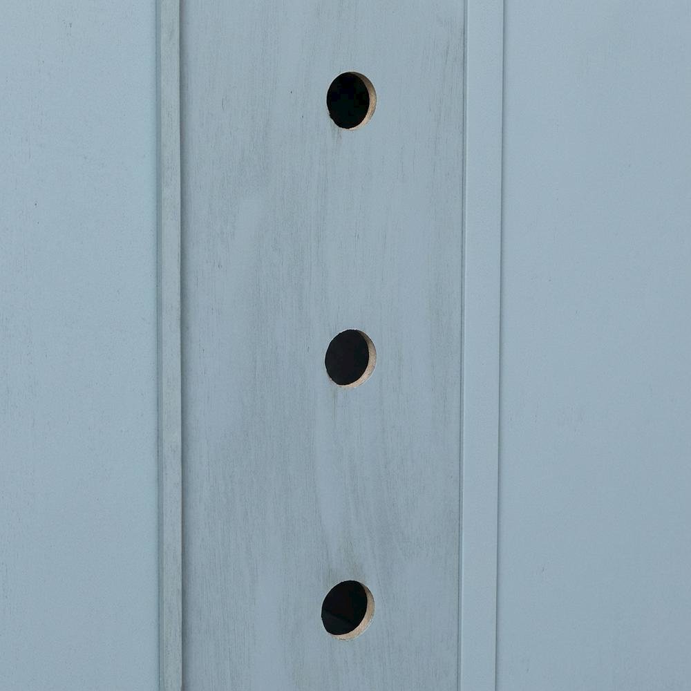 Ocean Blue Hardwood Entertainment Stand with 2 Doors. Picture 5
