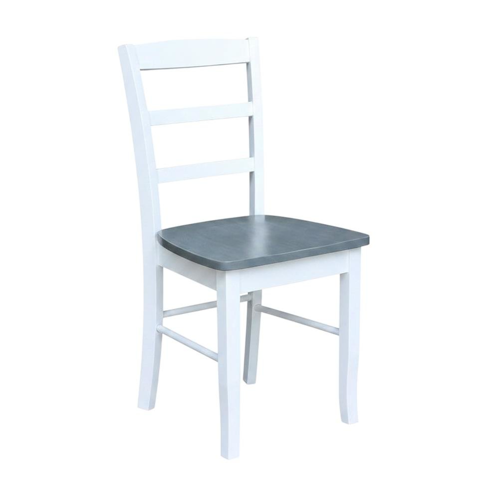 Solid Wood Ladderback Dining Chairs for Kitchen and Dining Room, Set of 2. Picture 3