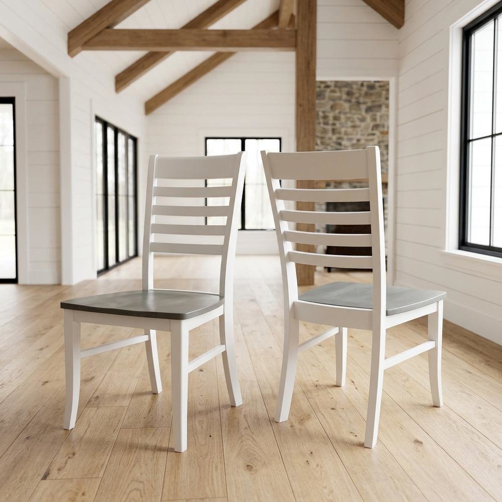 Solid Wood Ladder Back Dining Chair for Kitchen and Dining Room. Picture 4