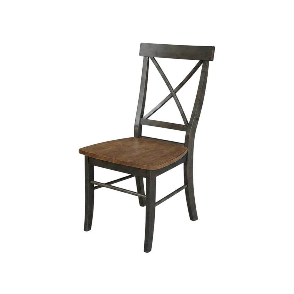 Hardwood X-Back Dining Chairs with Solid Wood Seat for Dining Room, Set of 2. Picture 3