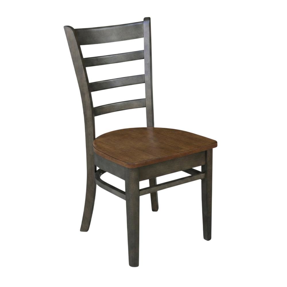 Solid Hardwood Farmhouse Dining Side Chairs, Set of 2. Picture 3