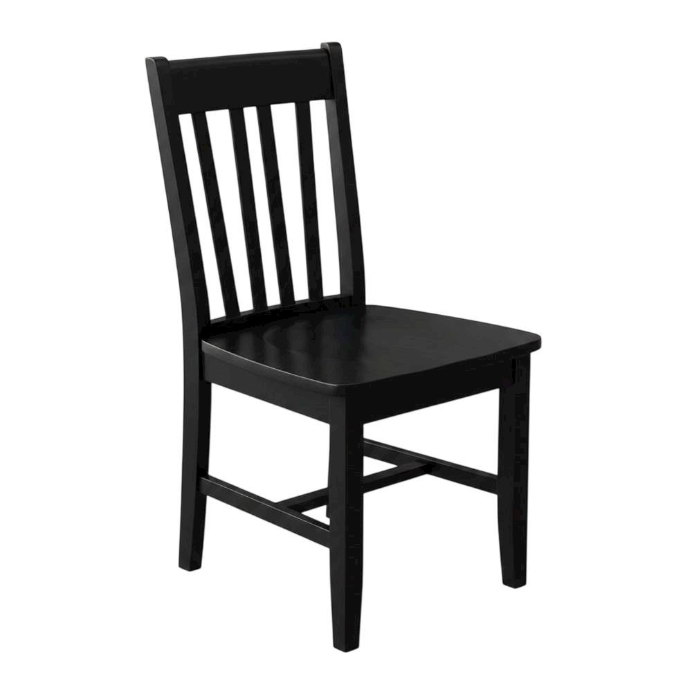 Solid Wood Armless Dining Chairs, Stackable Hardwood Kitchen Seating Set. Picture 3
