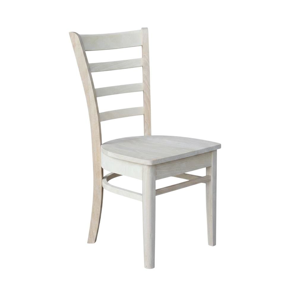 Unfinished Hardwood Dining Chairs for Kitchen and Dining Room Use. Picture 3
