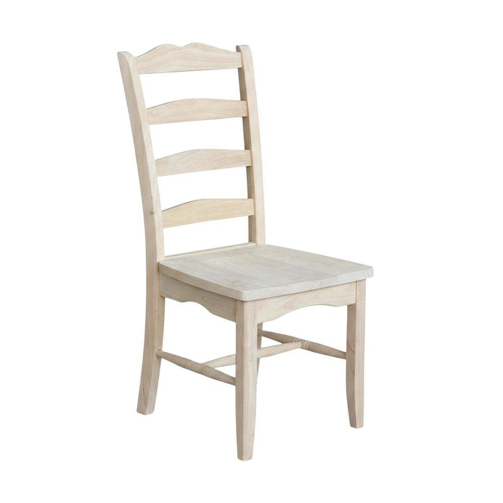 Magnolia Unfinished Hardwood Dining Chairs, Set of Two for Kitchen. Picture 3