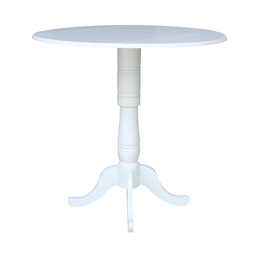 42 In Round dual drop Leaf Pedestal Table - 41.5 "H. Picture 4