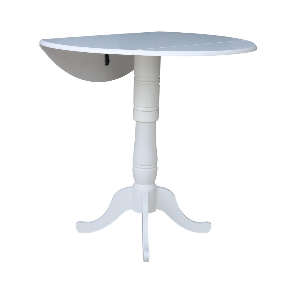 42 In Round dual drop Leaf Pedestal Table - 41.5 "H. Picture 2