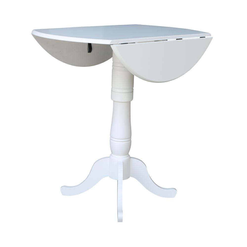 42 In Round dual drop Leaf Pedestal Table - 41.5 "H. Picture 3