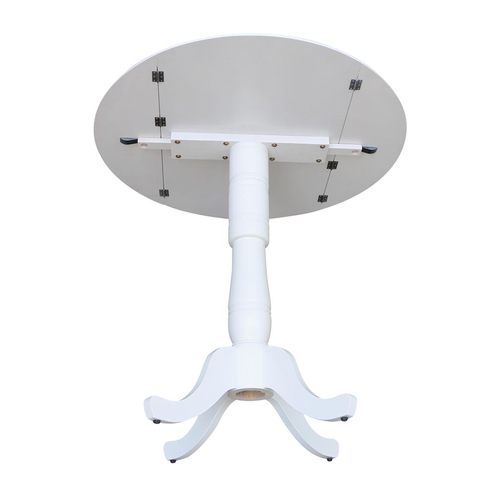 42 In Round dual drop Leaf Pedestal Table - 41.5 "H. Picture 5