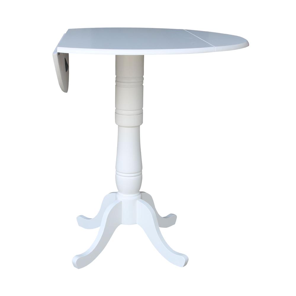 42 In Round dual drop Leaf Pedestal Table - 41.5 "H. Picture 6