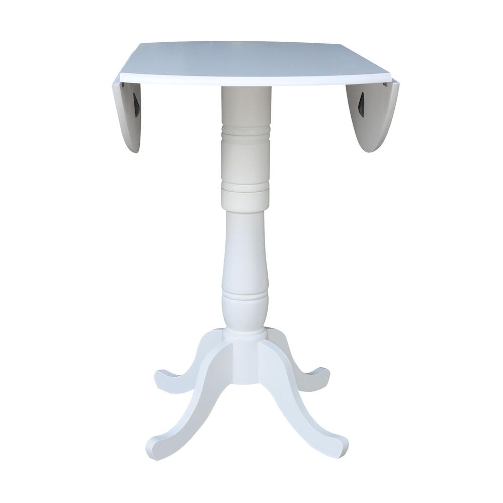 42 In Round dual drop Leaf Pedestal Table - 41.5 "H. Picture 7