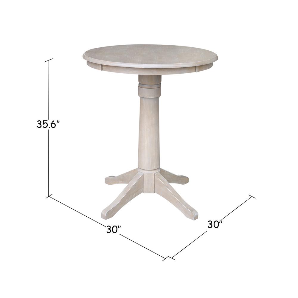 30" Round Top Pedestal Table - 34.9"H. Picture 1