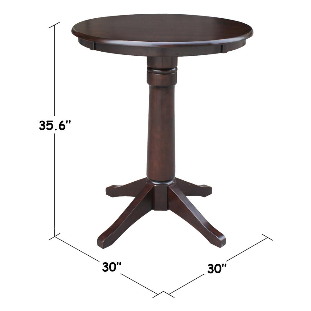 30" Round Top Pedestal Table - 34.9"H. Picture 1