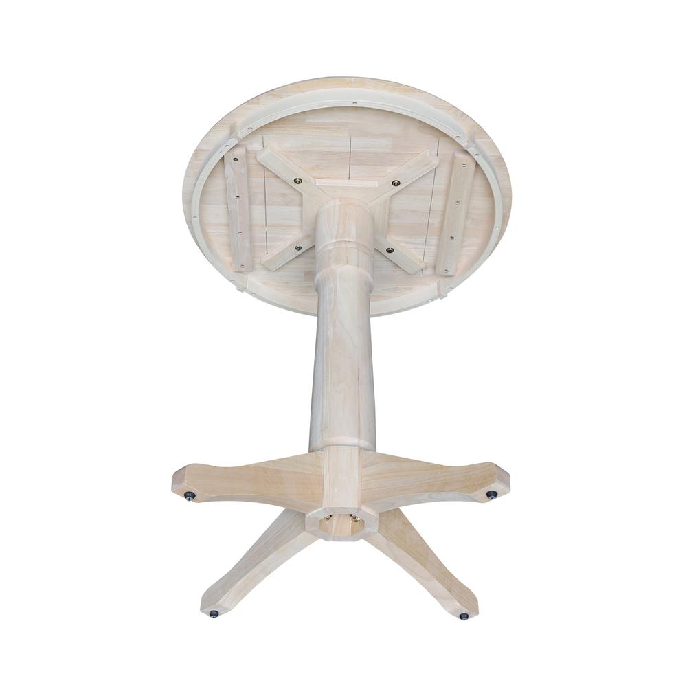 30" Round Top Pedestal Table - 34.9"H. Picture 3