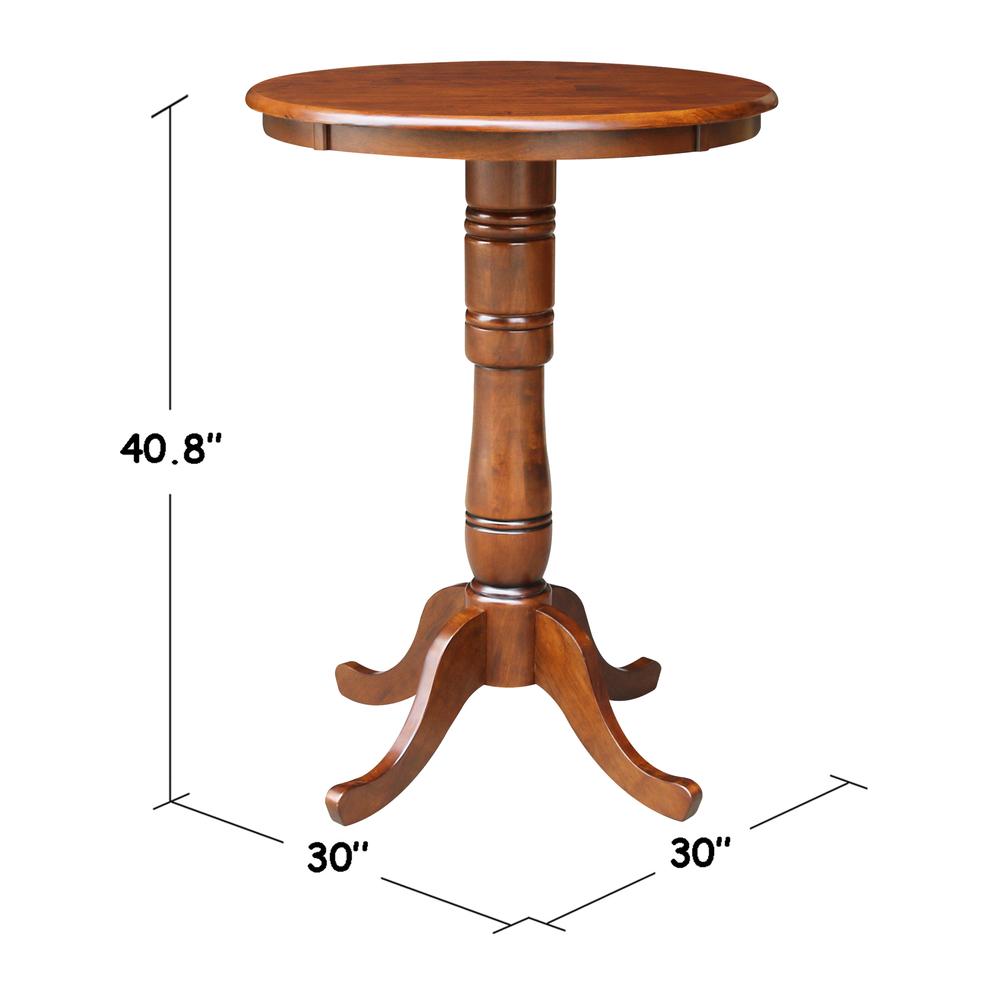 30" Round Top Pedestal Table - 40.9"H. Picture 1