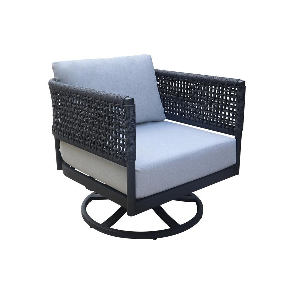 Outdoor 3 Piece Woven Abaca Rope Patio Furniture Set. Picture 3