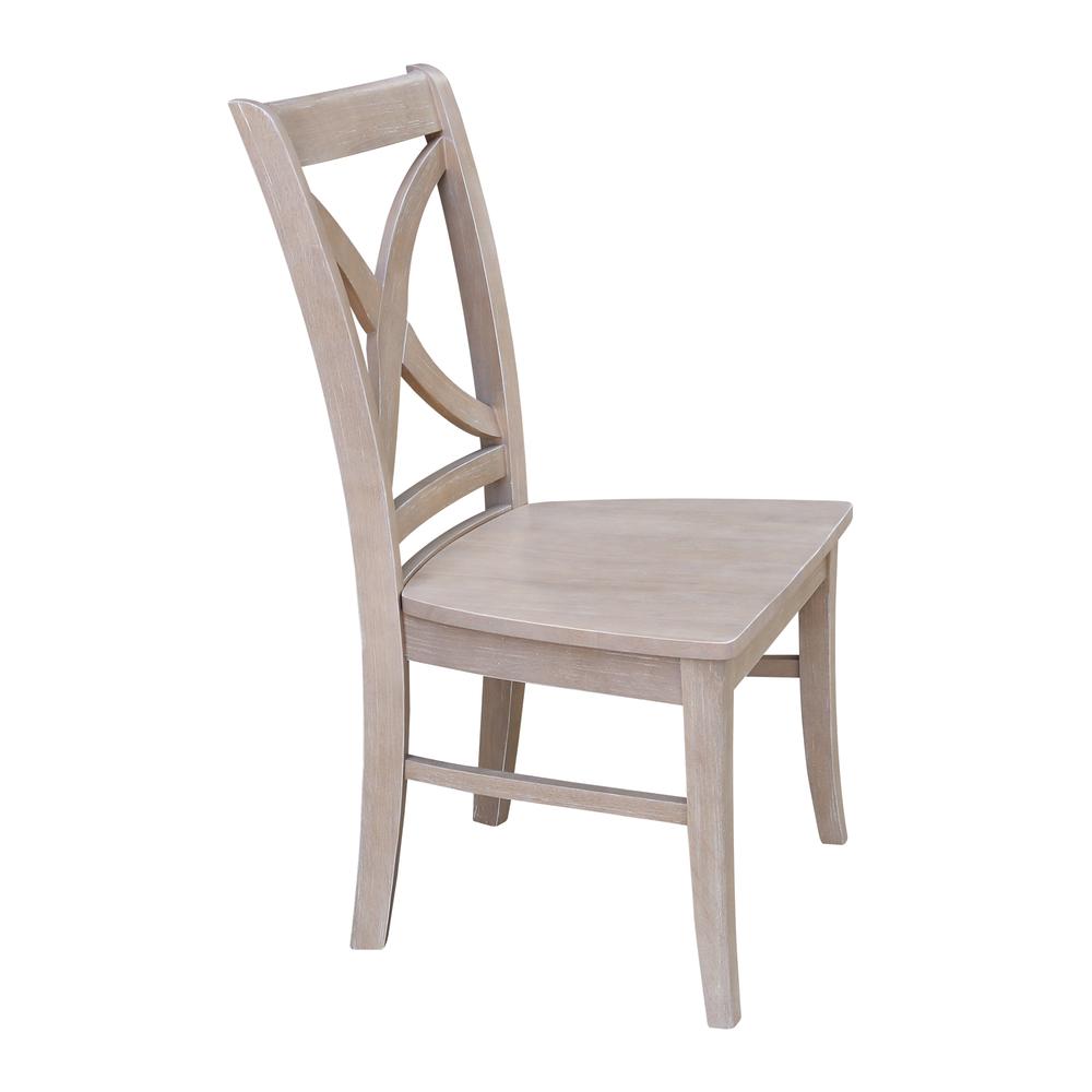 Set of Two Cosmo Chairs, Washed Finish, Washed Gray Taupe. Picture 4