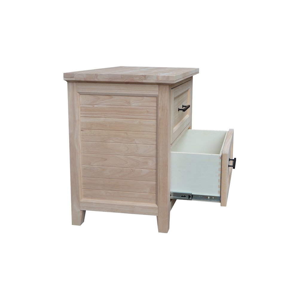 2-Drawer Nightstand, Extra-Deep Unfinished Ready to Finish Bedside Chest. Picture 7
