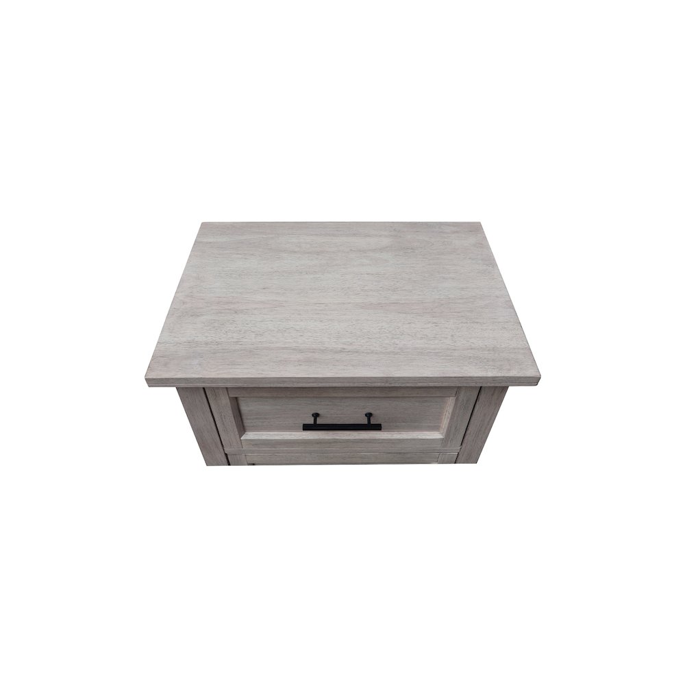 2-Drawer Nightstand, Extra-Deep Macchiato Brown Bedside Chest. Picture 10