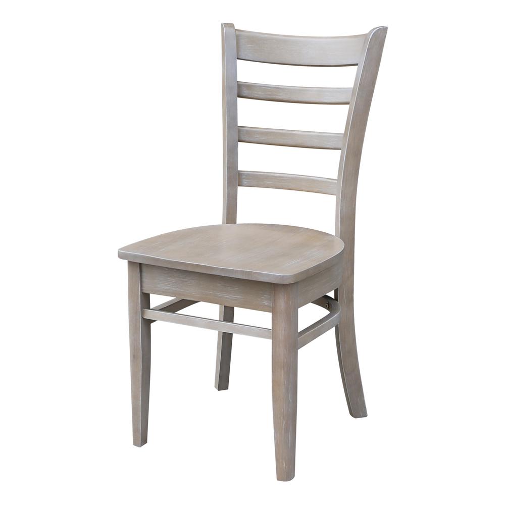 Set of Two Emily Side Chairs, Washed Gray Taupe. Picture 1