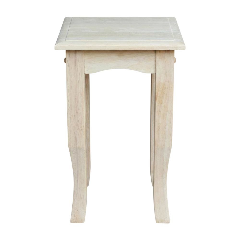Unfinished 21-Inch High Tea Table with Classic Style and Versatile Design. Picture 4