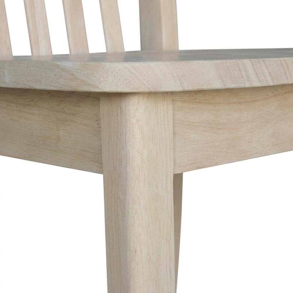 Solid Wood Dining Chairs, Mission-Style Juvenile Unfinished Hardwood Set. Picture 6