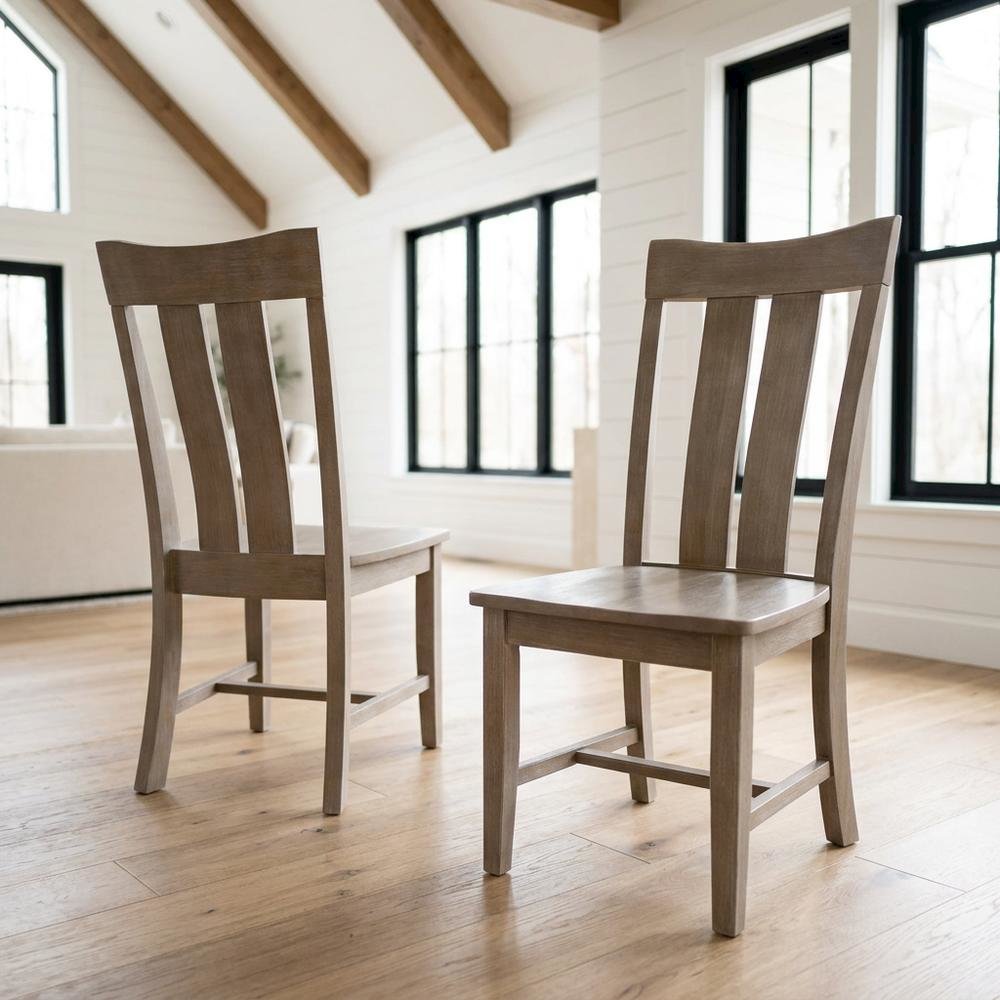 Solid Wood Dining Chair with Curved Back for Modern Dining Room. Picture 4