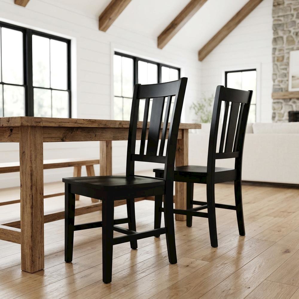 Solid Wood Dining Chairs with Splatback Design for Dining Room. Picture 4