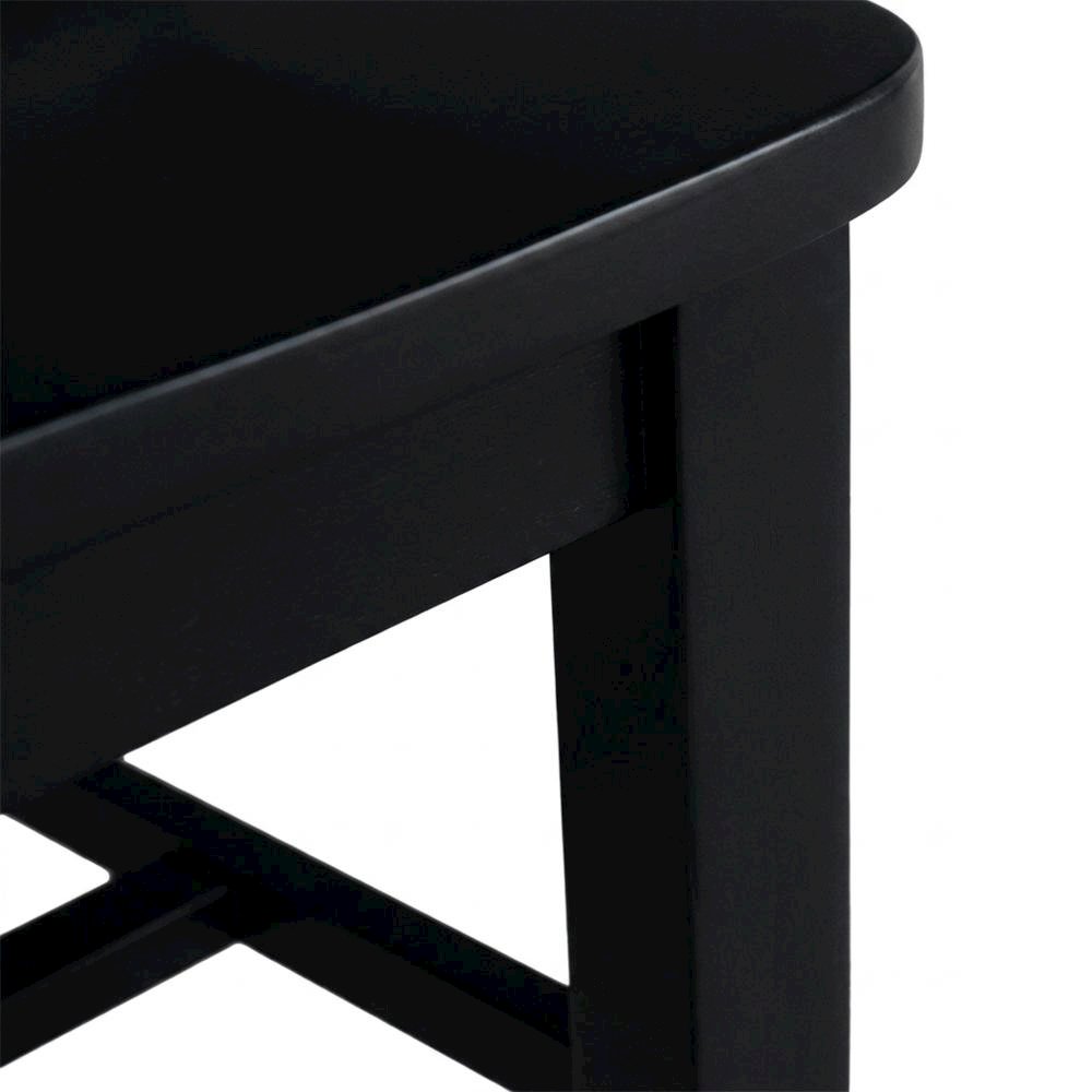 Solid Wood Armless Dining Chairs, Stackable Hardwood Kitchen Seating Set. Picture 6