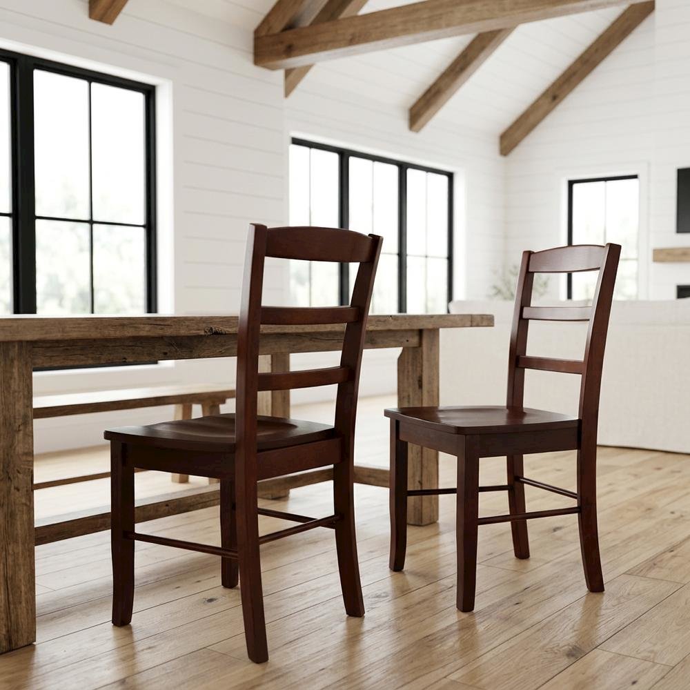 Madrid Ladderback Hardwood Dining Chair for Kitchen or Dining Room. Picture 4