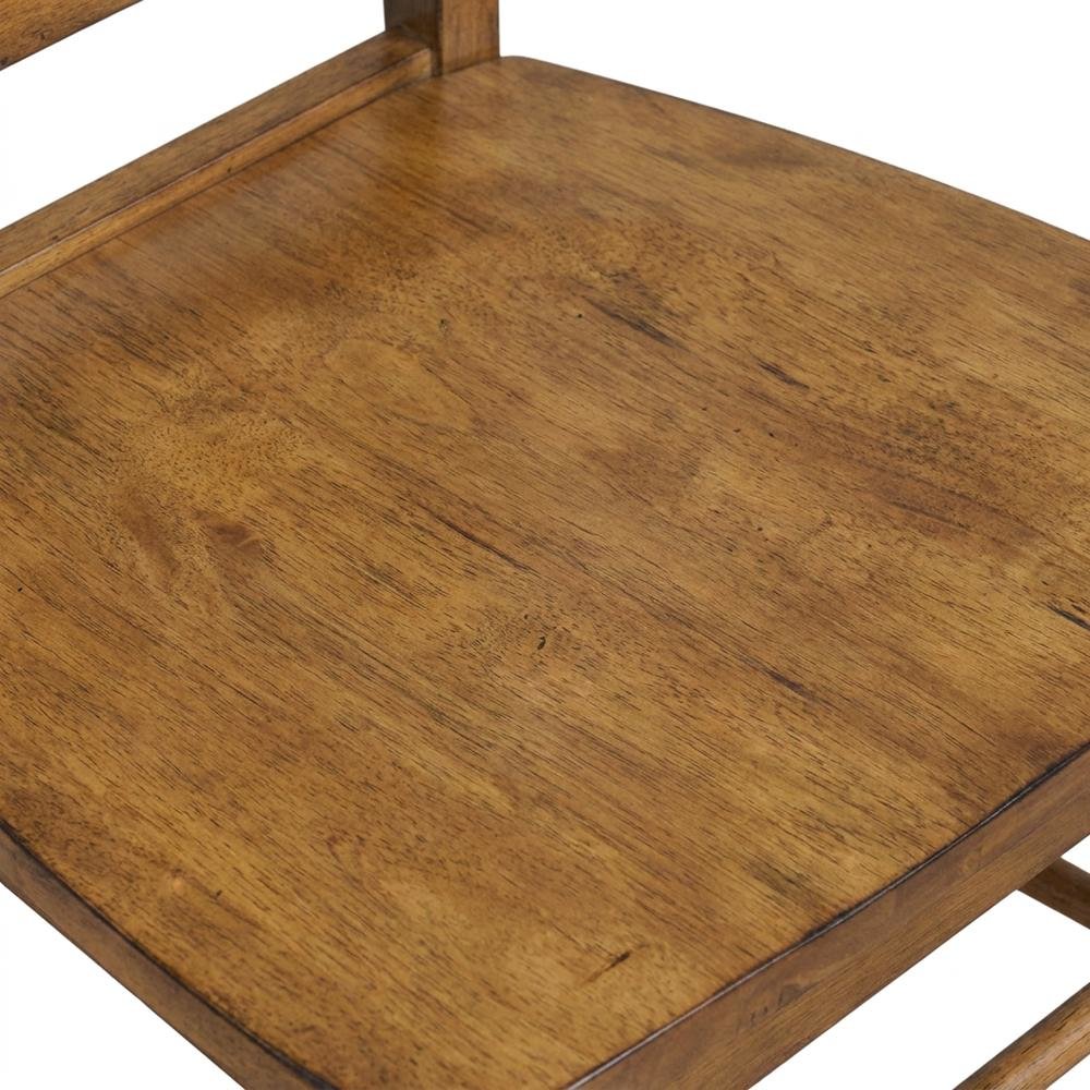 Solid Hardwood X-Back Dining Chair with Contoured Wood Seat for Dining Room. Picture 7
