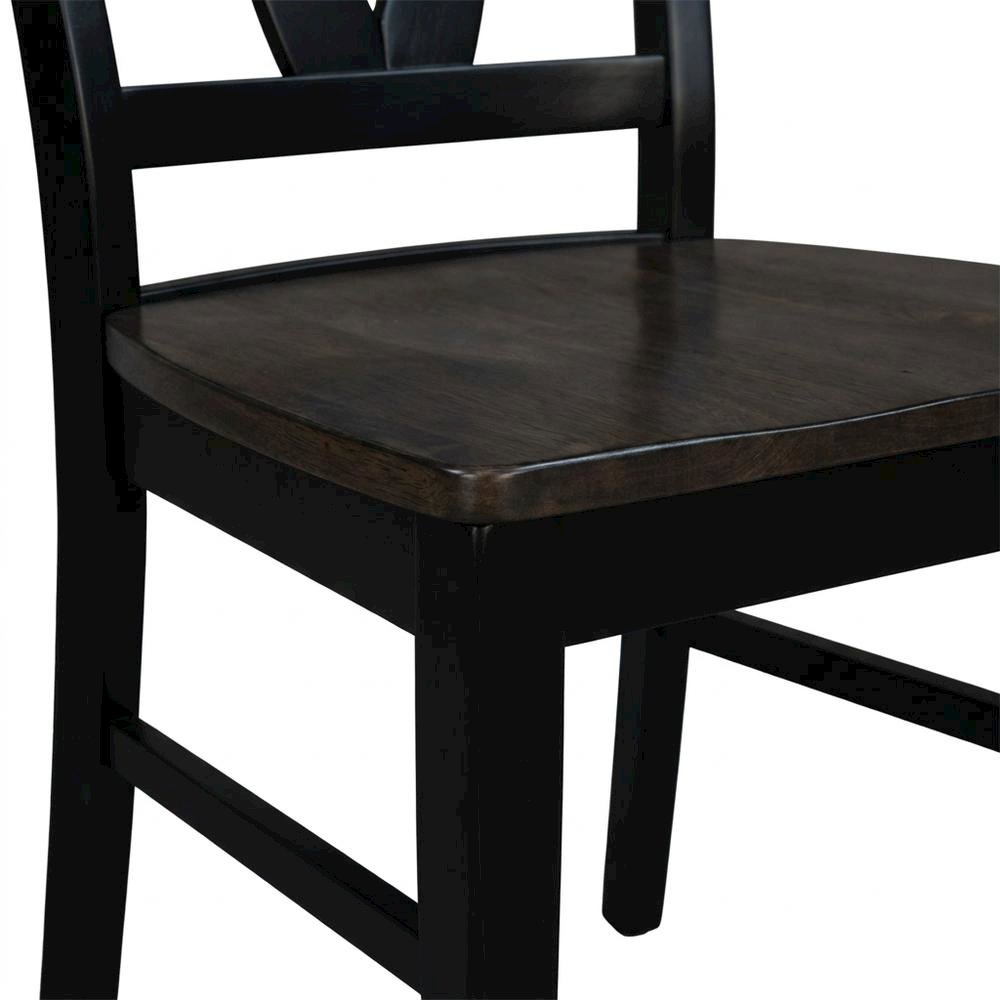 Solid Wood Dining Chairs with Washed Finish for Dining Room, Set of 2. Picture 6