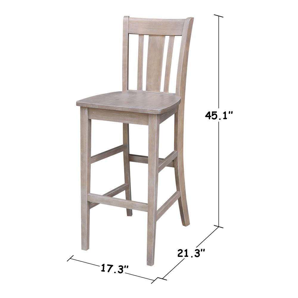 36" Round Pedestal Bar Height Table With 2 San Remo  Bar Height Stools. Picture 5