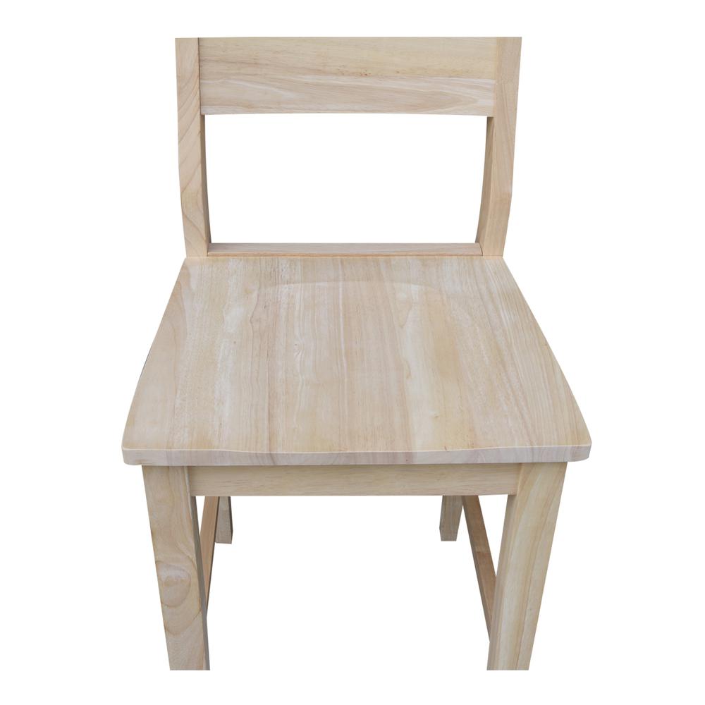 Aspen Counter height Panel Stool - 24" Seat Height, Unfinished. Picture 2