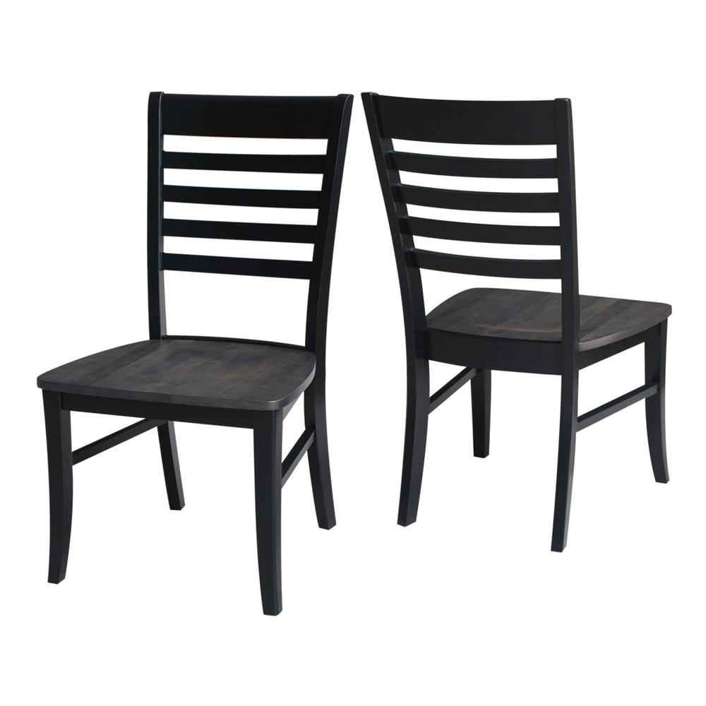 Set of Two Cosmo Chairs, Coal-Black/washed black. Picture 3