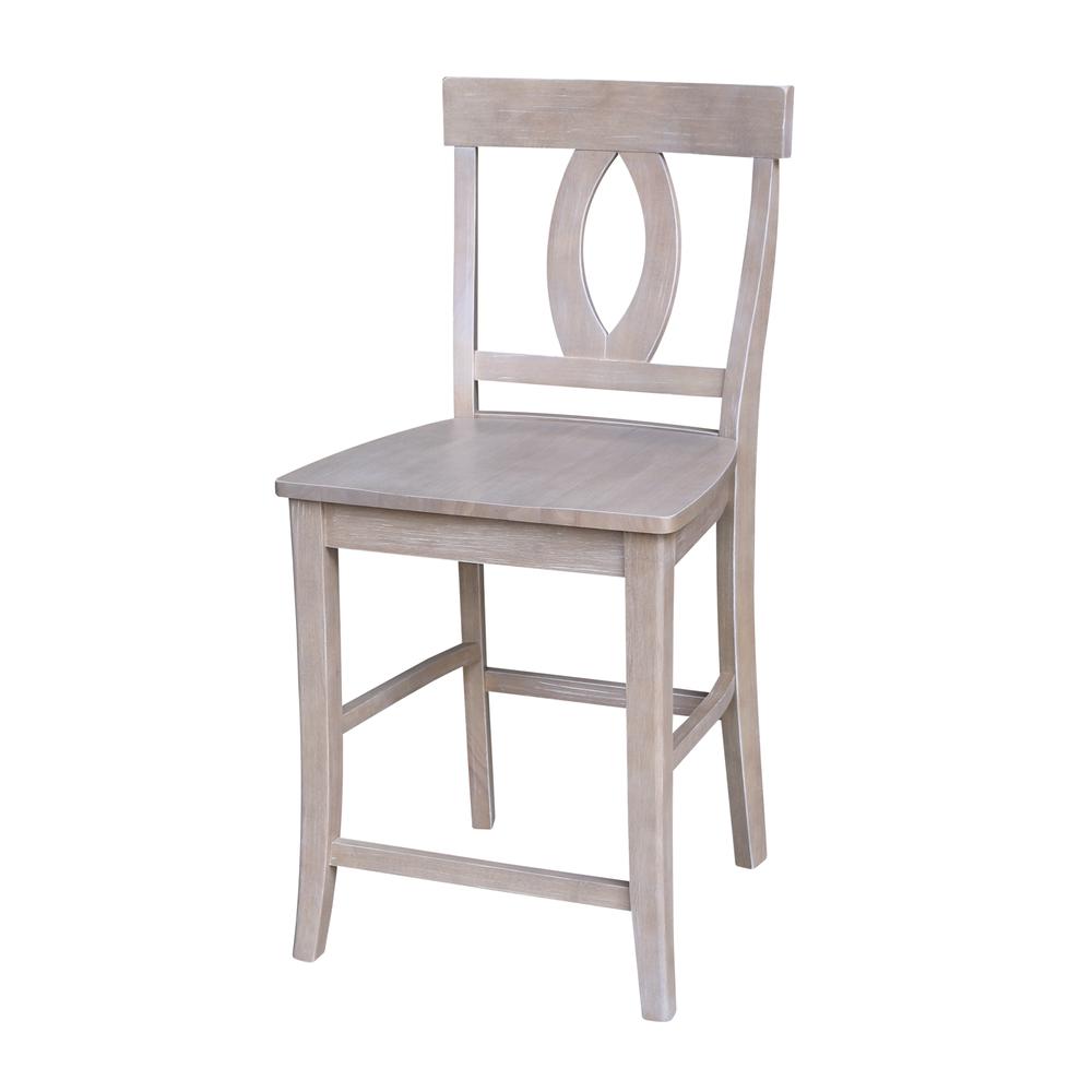 Cosmo Counter height Stool - 24" Seat Height , Washed Gray Taupe. Picture 1