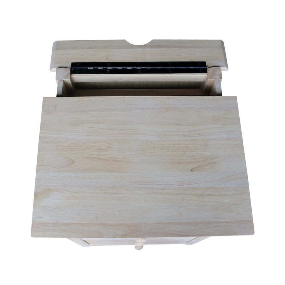 3-Drawer Nightstand with Power Outlets & USB, Ready to Finish Bedside Chest. Picture 8