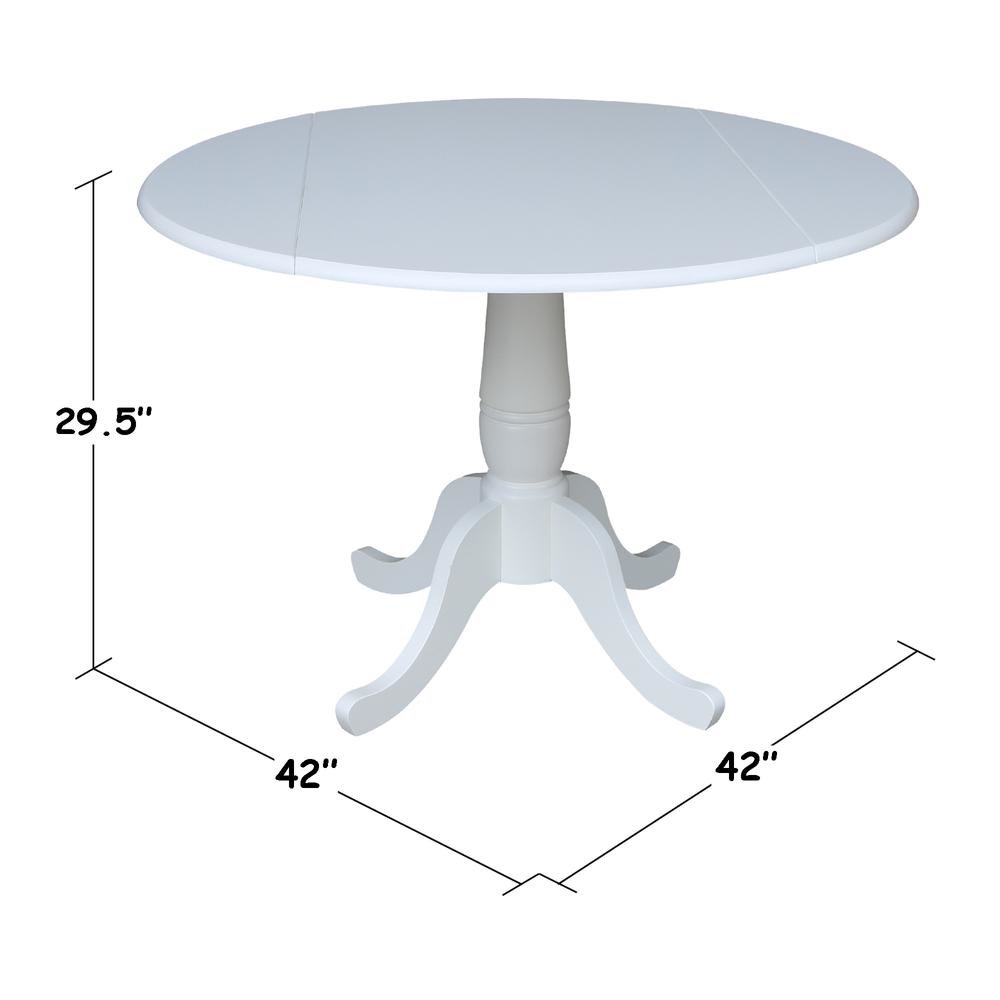 42 In Round dual drop Leaf Pedestal Table - 29.5 "H. Picture 9