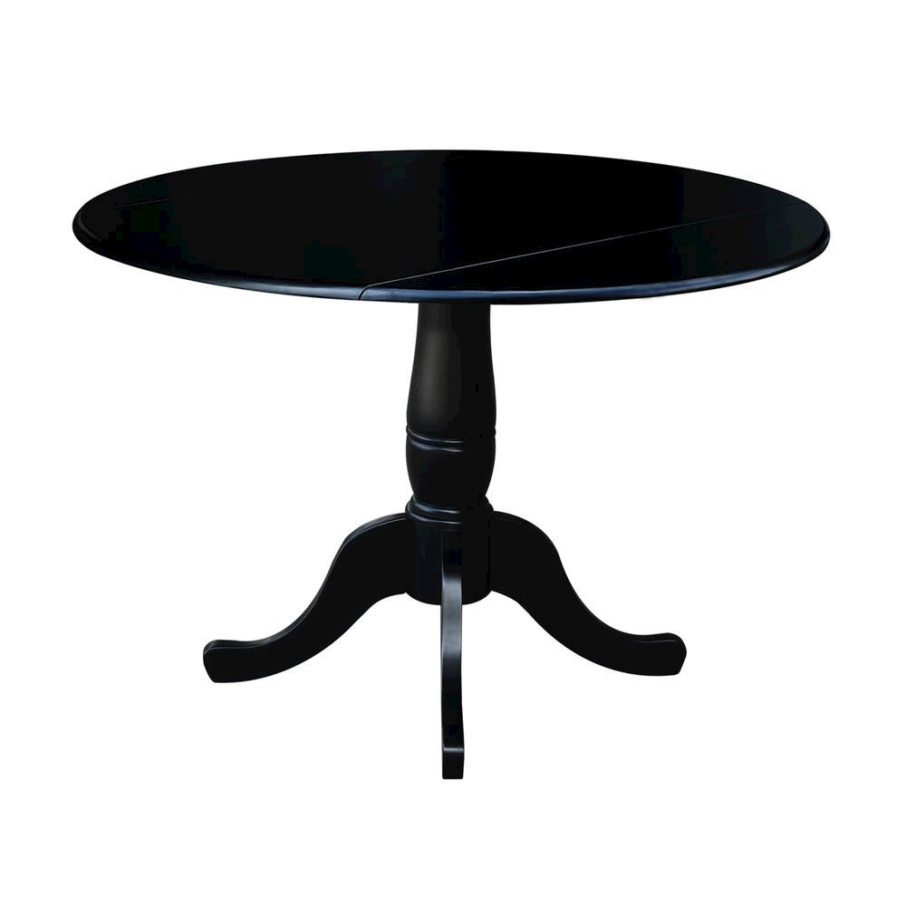 42" Round Dual Drop Leaf Pedestal Table,  29.5"H. Picture 1