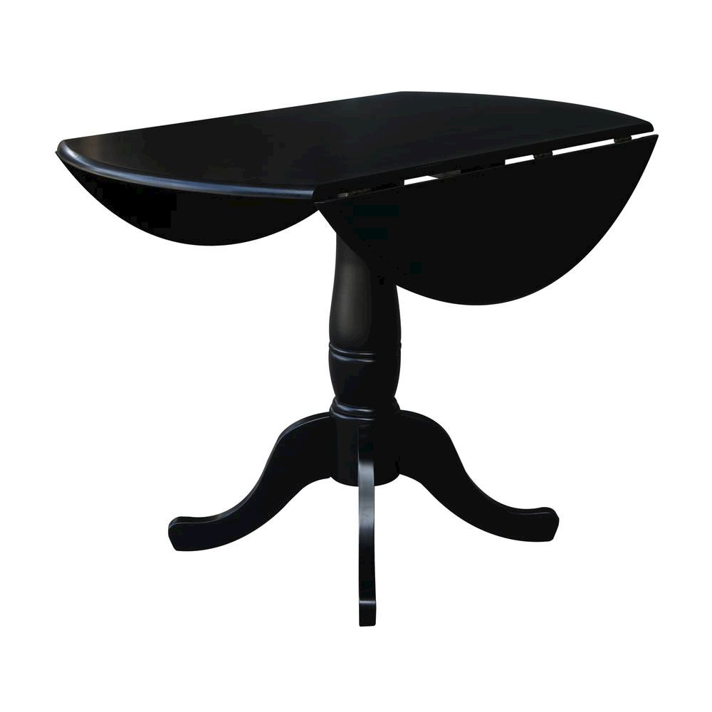 42" Round Dual Drop Leaf Pedestal Table,  29.5"H. Picture 5
