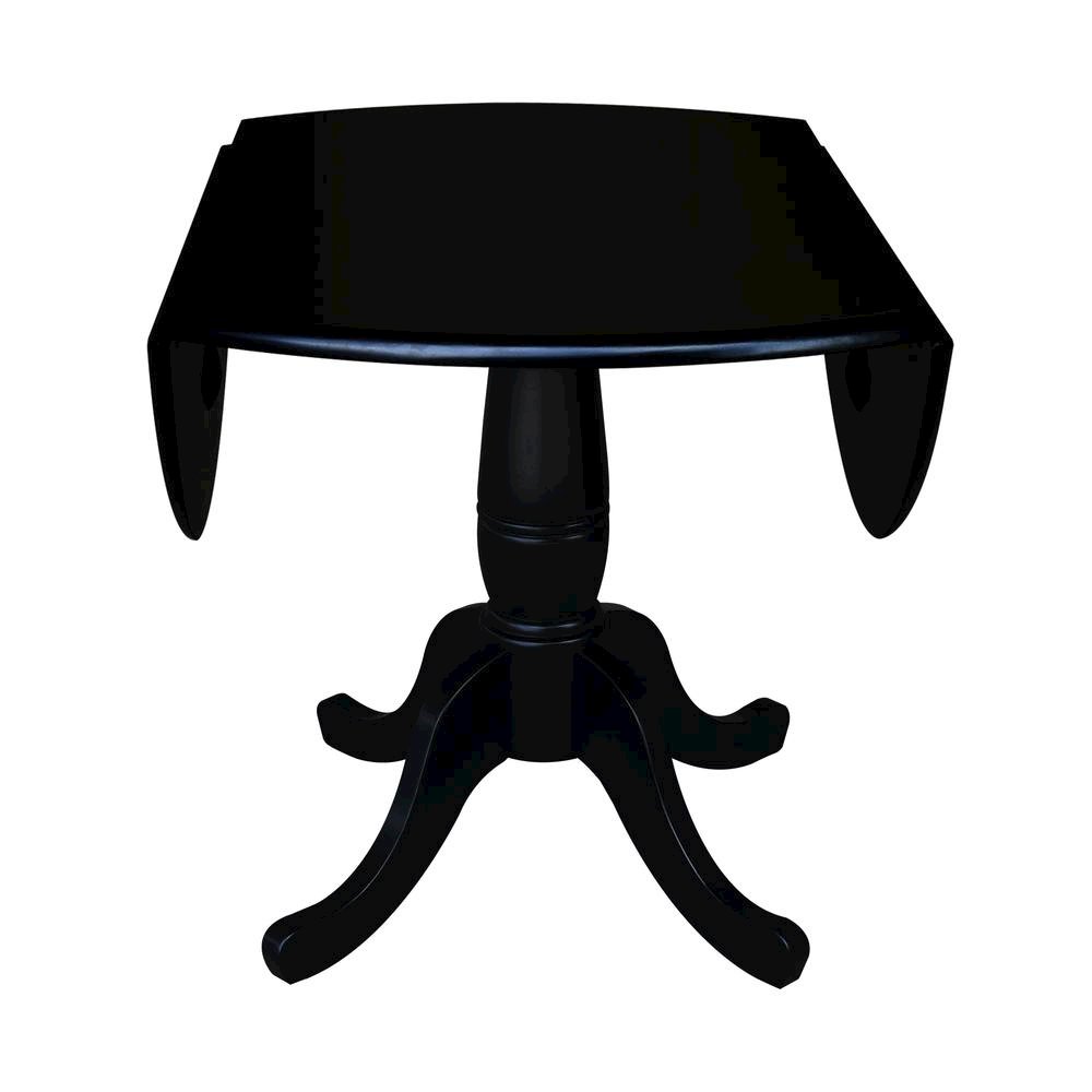 42" Round Dual Drop Leaf Pedestal Table,  29.5"H. Picture 6