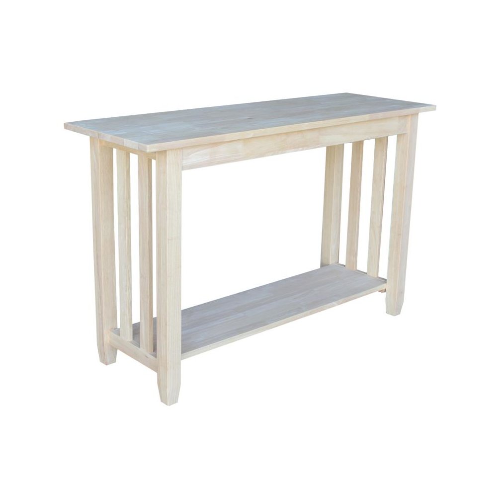 Mission Console Or Sofa Table, Unfinished. Picture 5