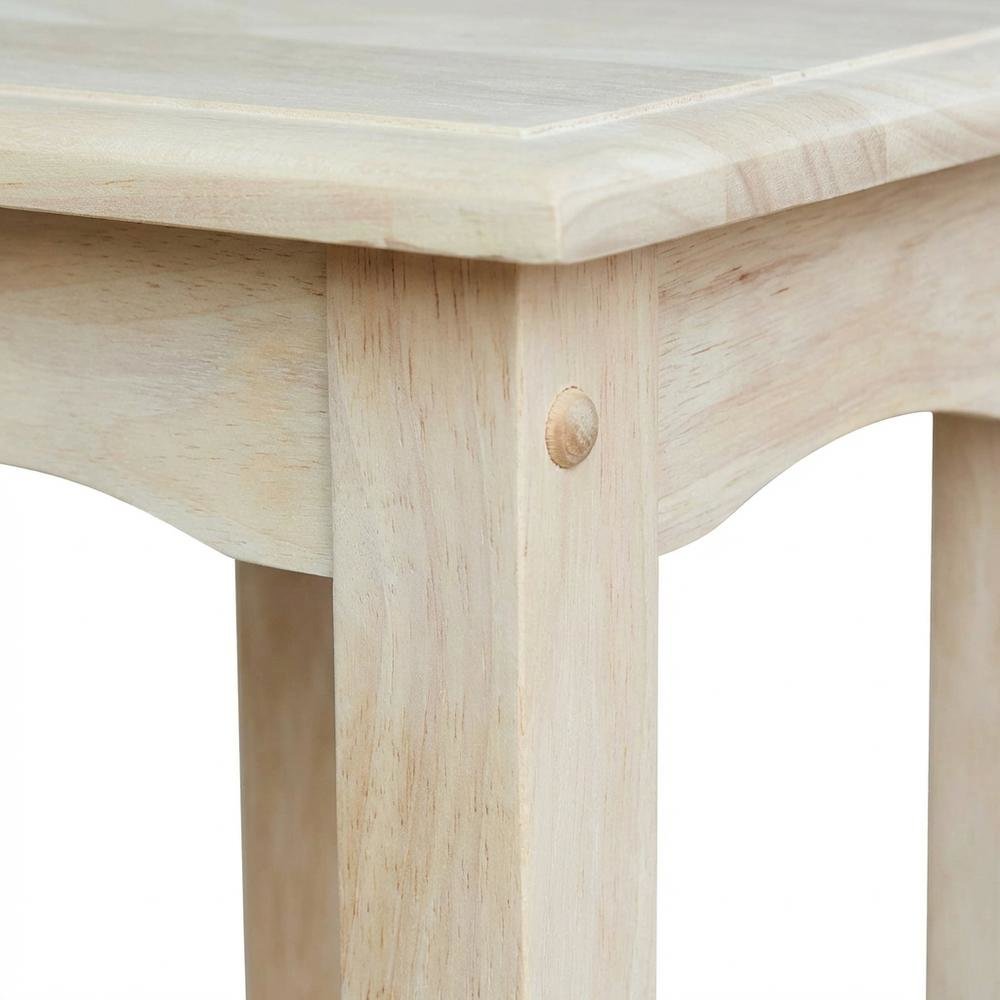Unfinished 21-Inch High Tea Table with Classic Style and Versatile Design. Picture 5