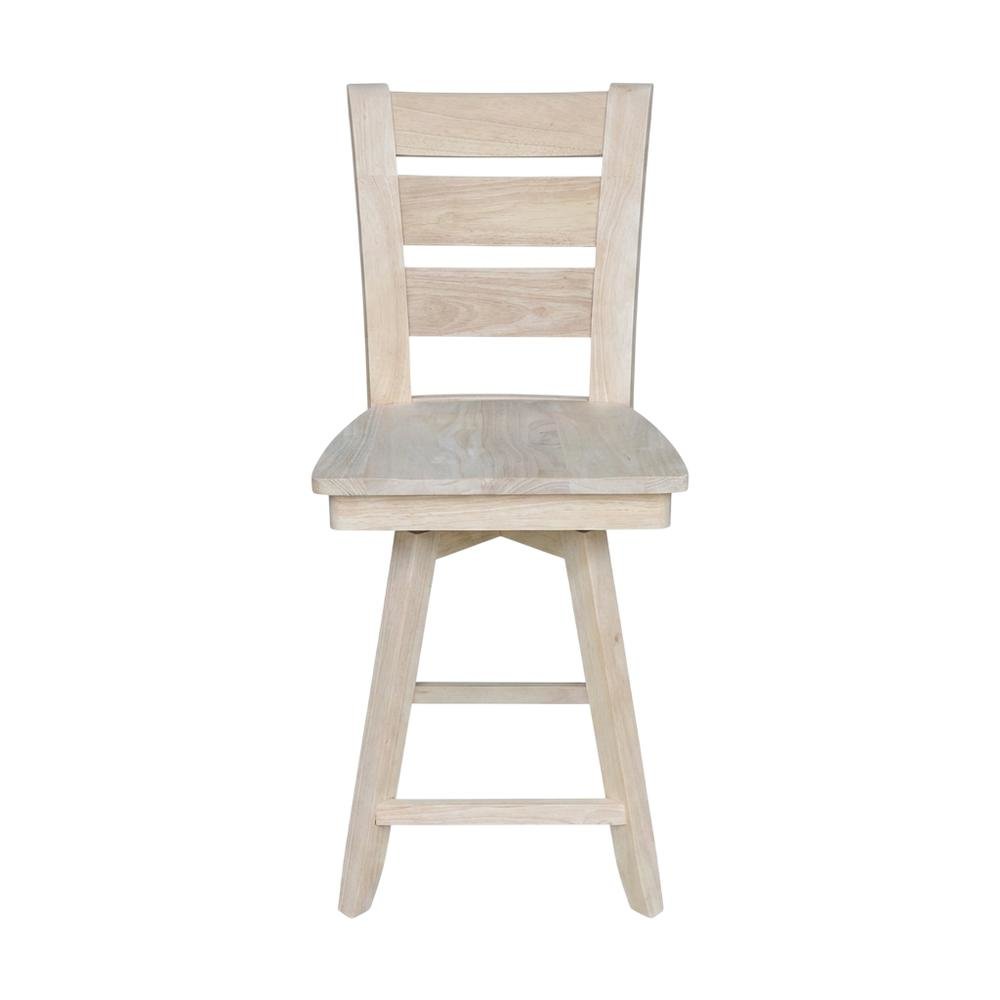 Unfinished Counter Height Stool with Swivel and Auto Return for Kitchen Bar. Picture 1