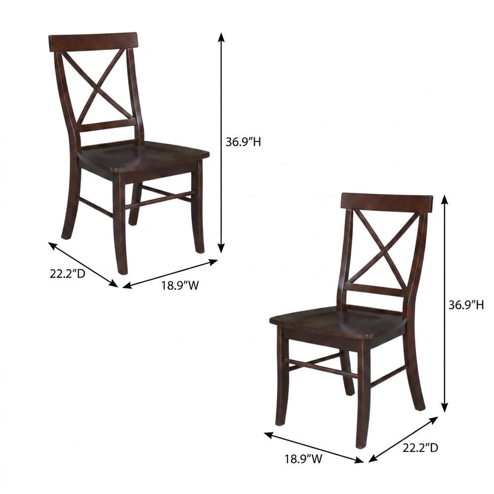 Solid Wood X-Back Dining Chair, Farmhouse Kitchen Chair for Dining Room. Picture 5