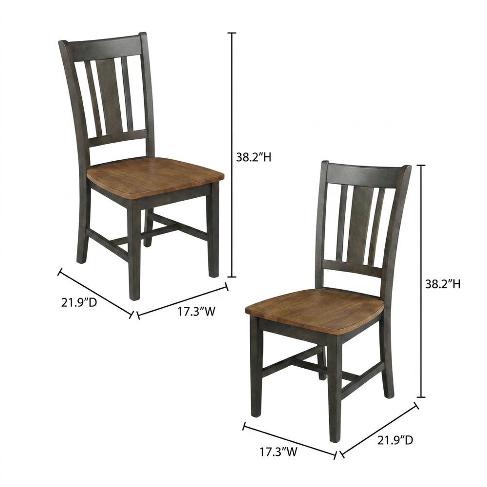 Solid Hardwood Splatback Dining Chair for Kitchen and Dining Room, Set of 2. Picture 5